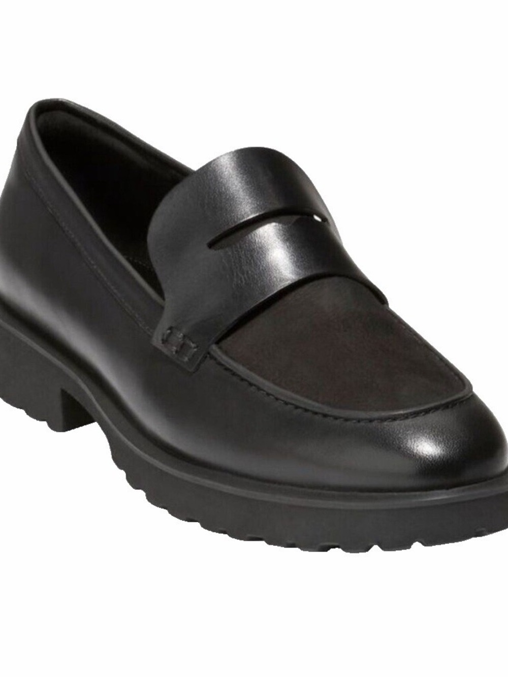 Cole Haan Black Womens Leather Penny Loafers